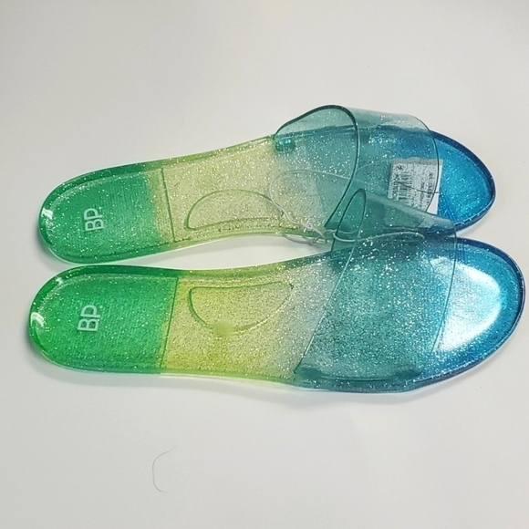 🆕️ 🔥 5$ whit a bundel 🔥 Jelly Slide Sandal, L and XL in Blue Turquoise Ombre - Picture 4 of 6